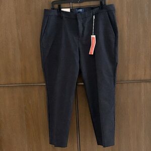 Elegant Black Women's mid rise polkadot Trousers